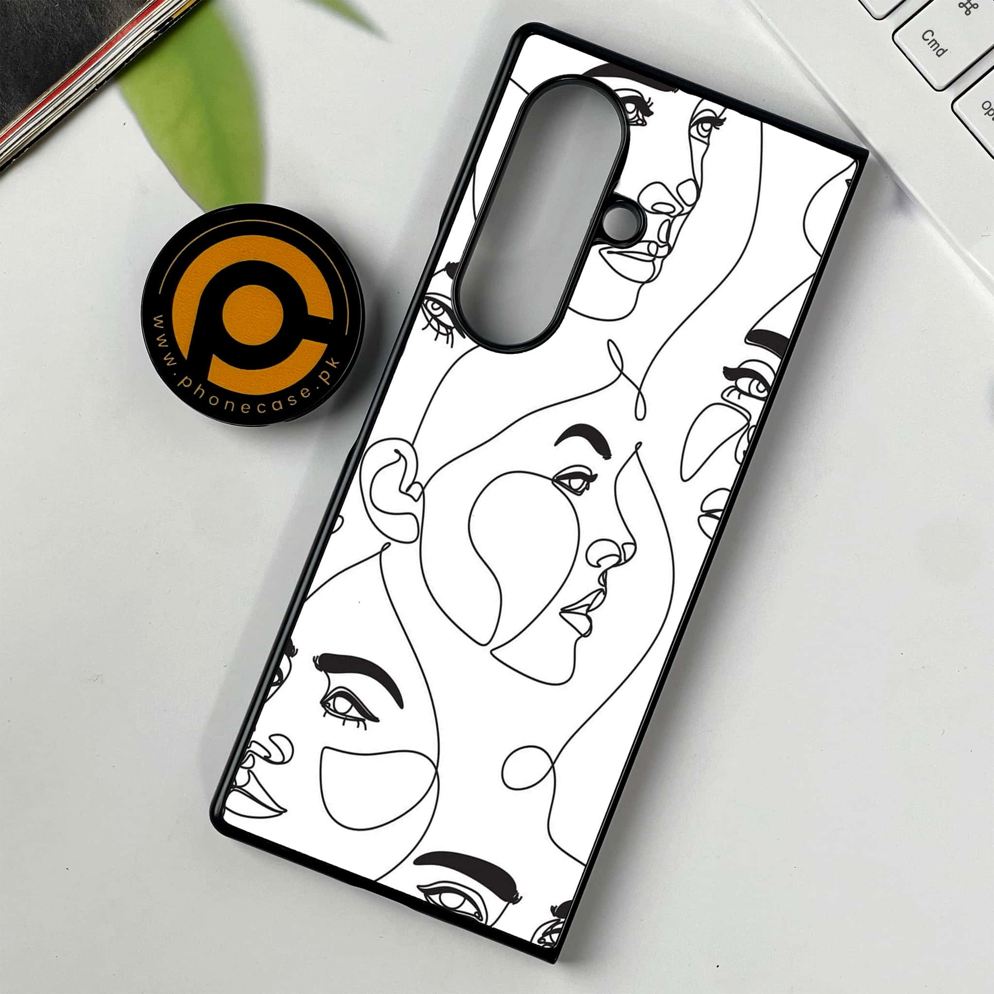 Samsung Galaxy Z Fold 7 - Girls Line Art Series - Premium Metal Printed soft Bumper shock Proof Case