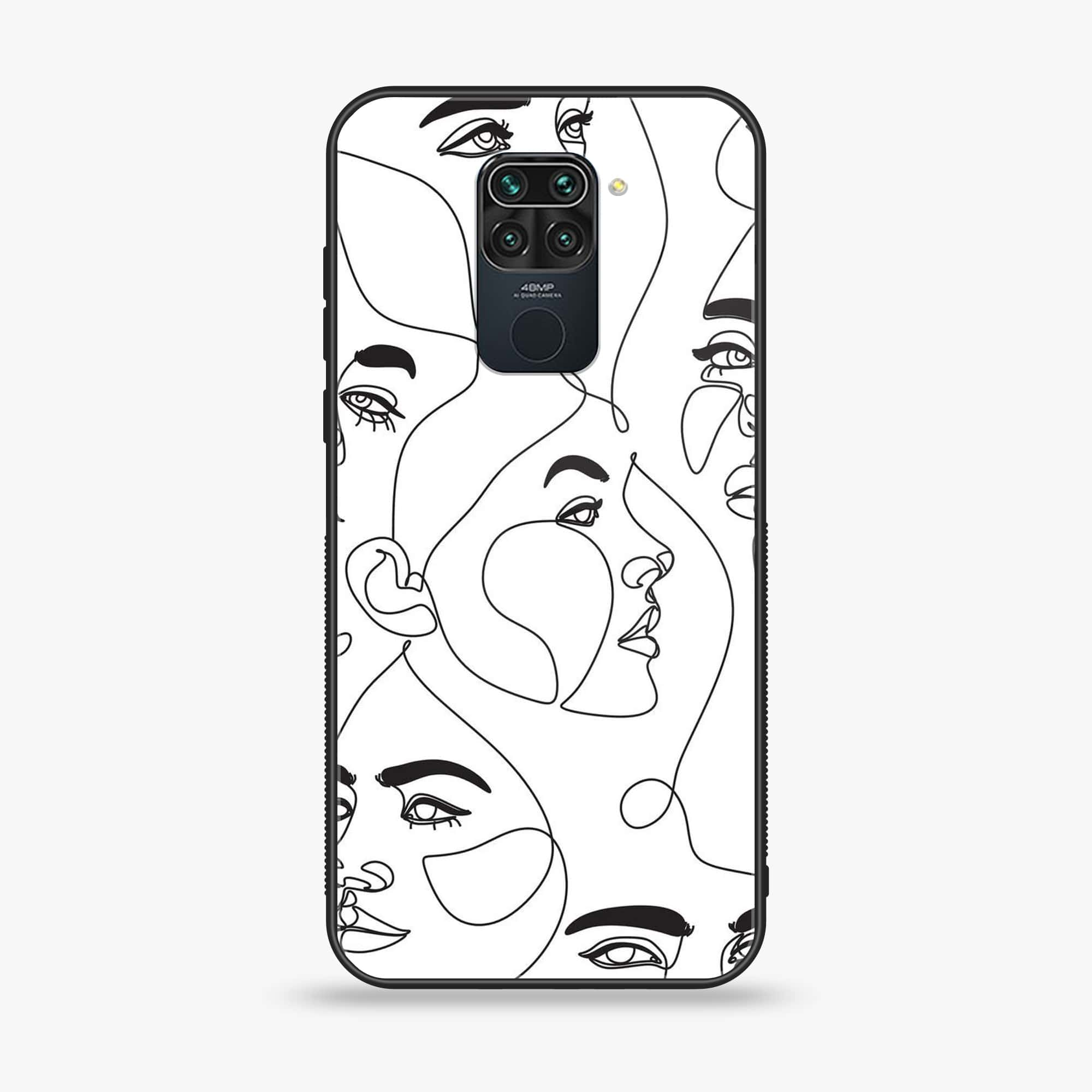 Xiaomi Redmi 10X - Girls Line Art Series -  Premium Printed Metal soft Bumper shock Proof Case