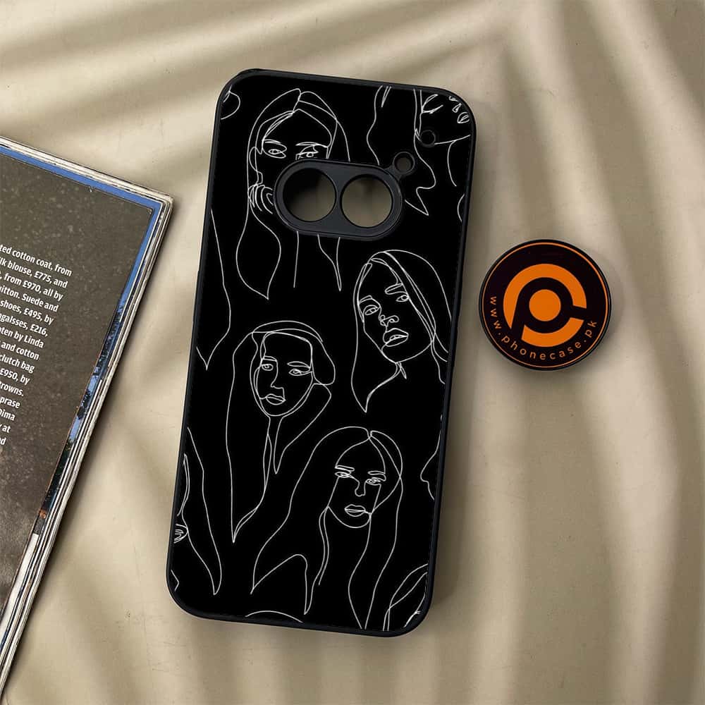 Nothing Phone (2a) - Girls Line Art Series - Premium Metal Printed soft Bumper Shock Proof Case