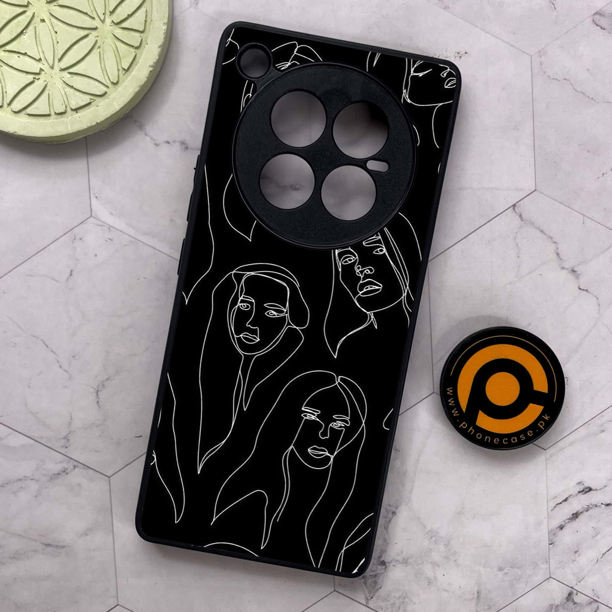 Infinix Zero 40 5G - Girls Line Art Series - Premium Metal Printed soft Bumper shock Proof Case