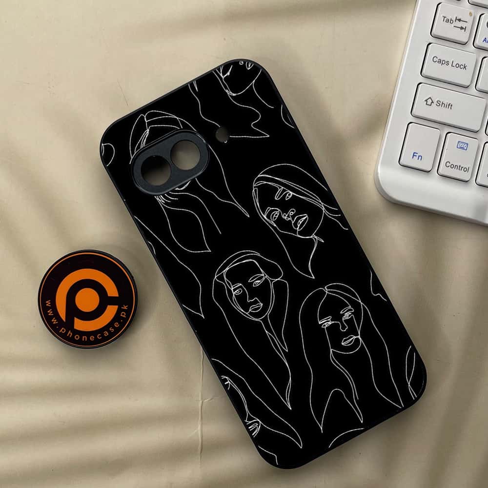 Google Pixel 9a - Girls Line Art Series - Premium Metal Printed soft Bumper Shock Proof Case