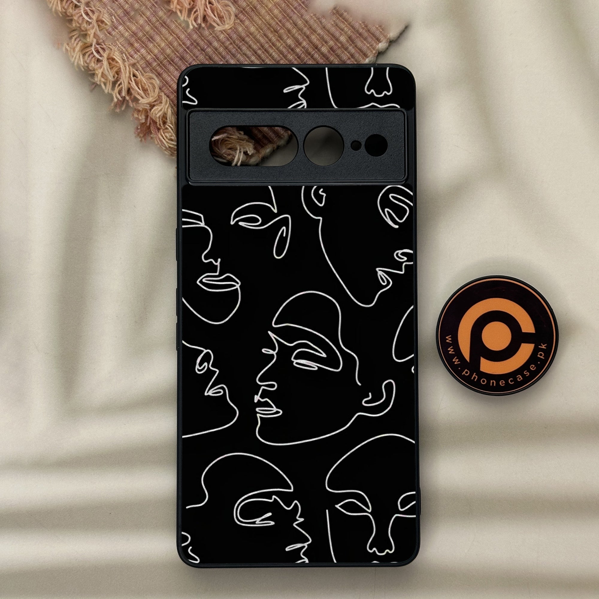 Google Pixel 7 Pro - Girls Line Art Series - Premium Metal Printed soft Bumper Shock Proof Case