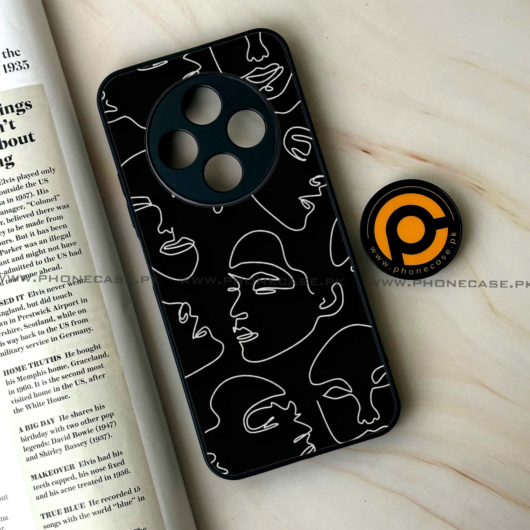 Oppo F27 Pro - Girls Line Art Series - Premium Metal Printed soft Bumper Shock Proof Case