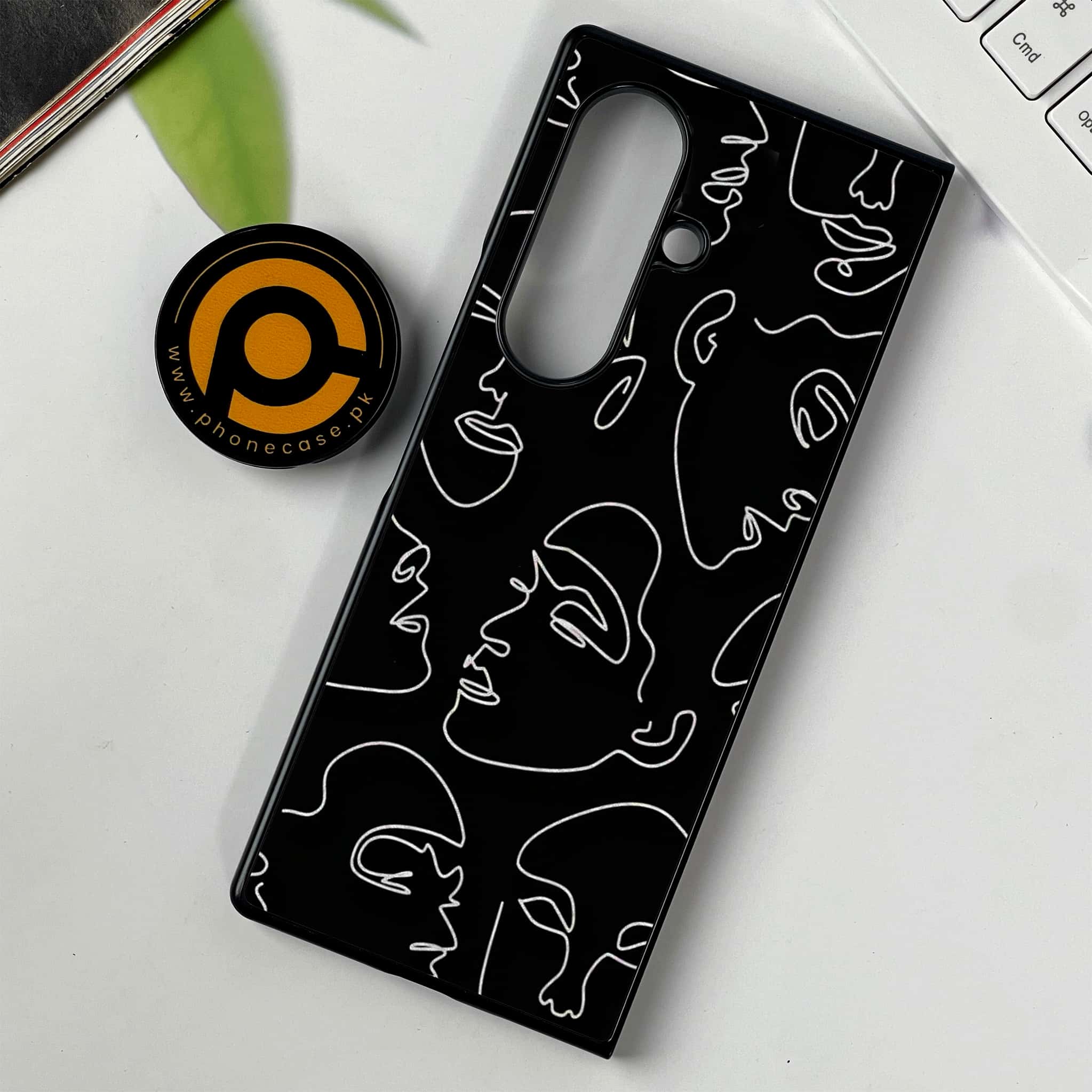 Samsung Galaxy Z Fold 7 - Girls Line Art Series - Premium Metal Printed soft Bumper shock Proof Case