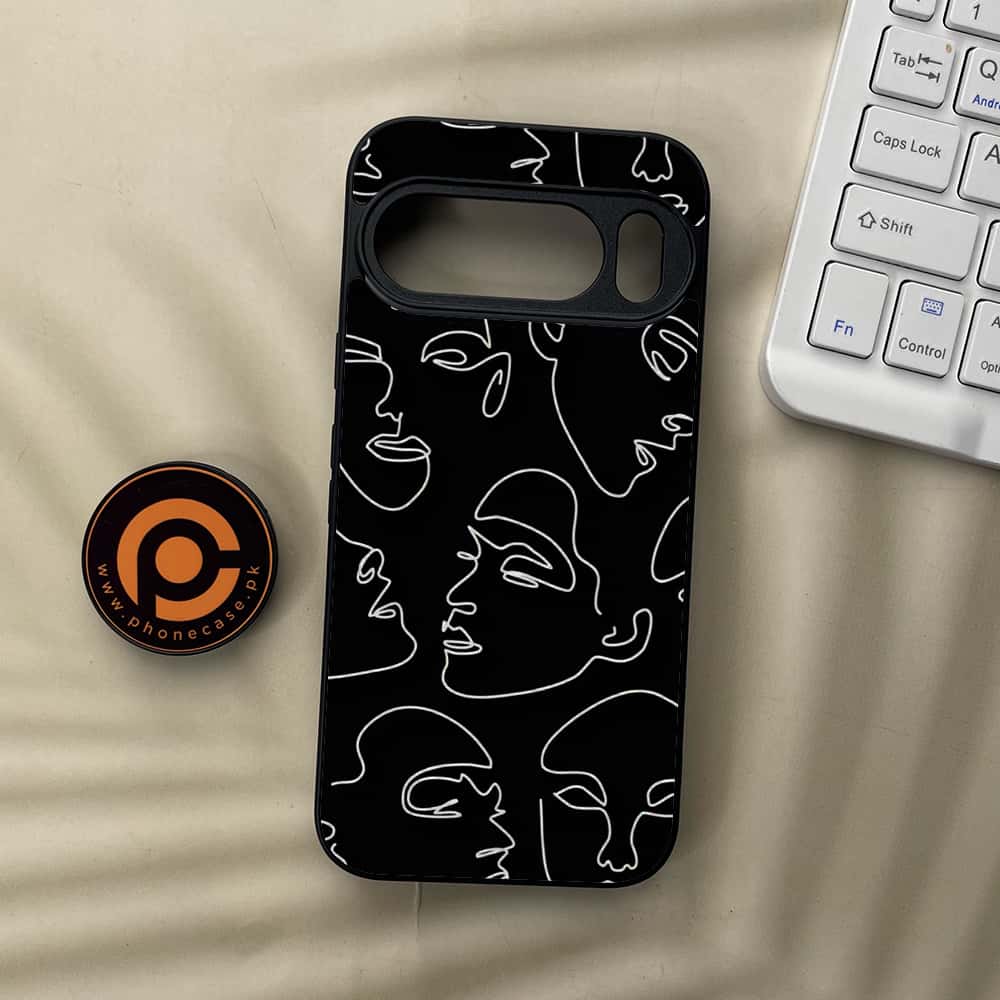 Google Pixel 10  - Girls Line Art Series - Premium Metal Printed soft Bumper Shockof Case