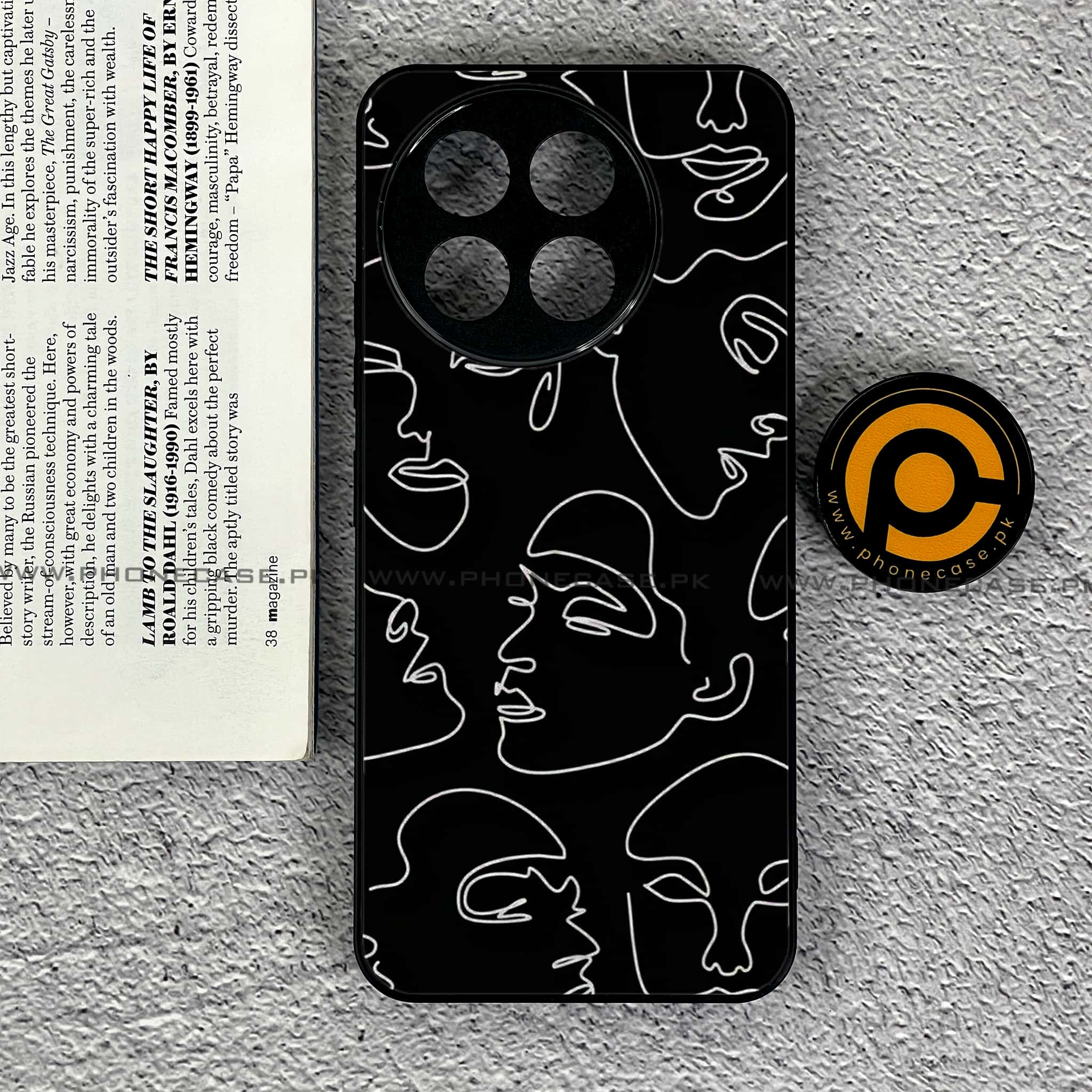 OnePlus Ace 5 - Girls Line Art Series - Premium Metal Printed soft Bumper shock Proof Case