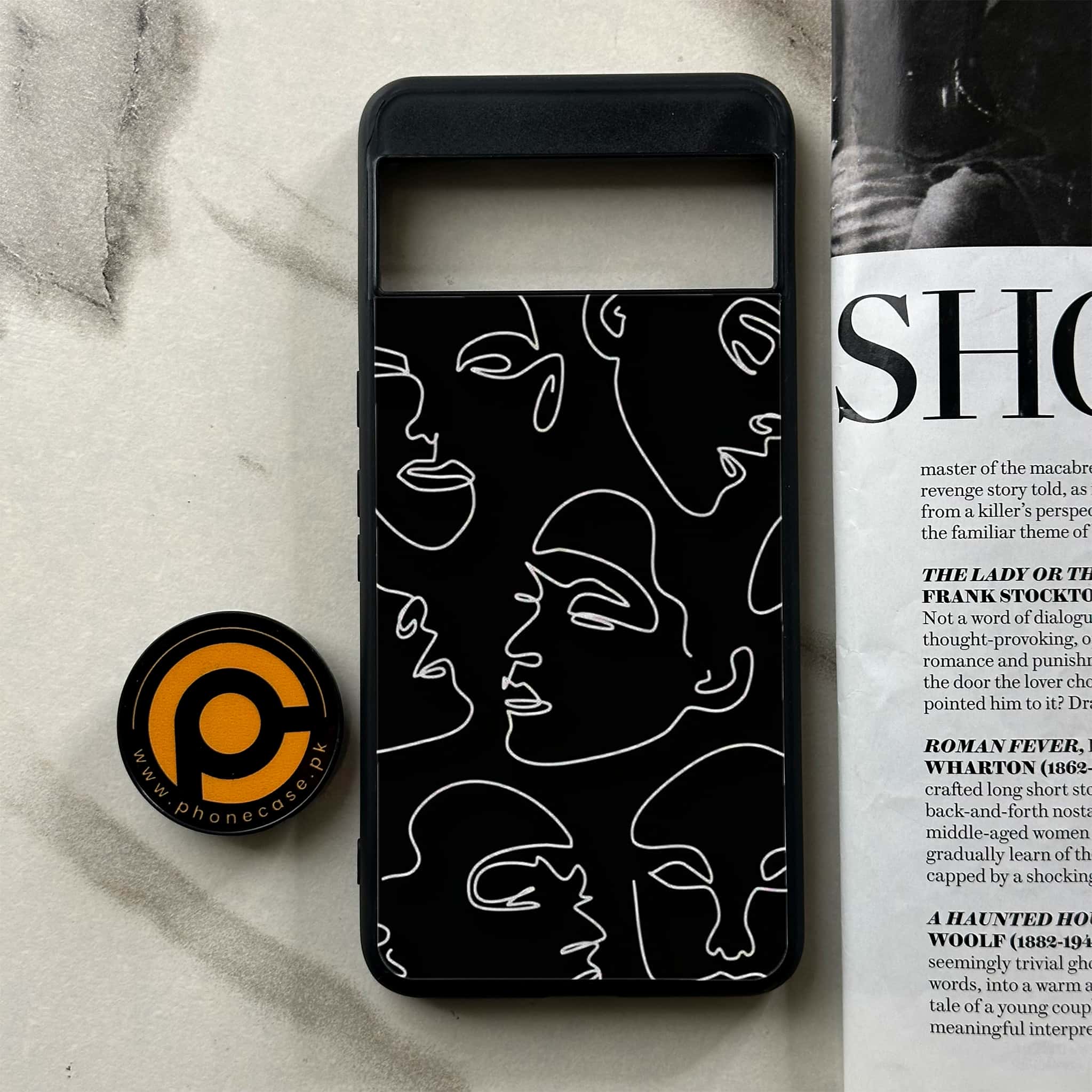 Google Pixel 8a - Girls Line Art Series - Premium Printed soft Bumper Shock Proof Case