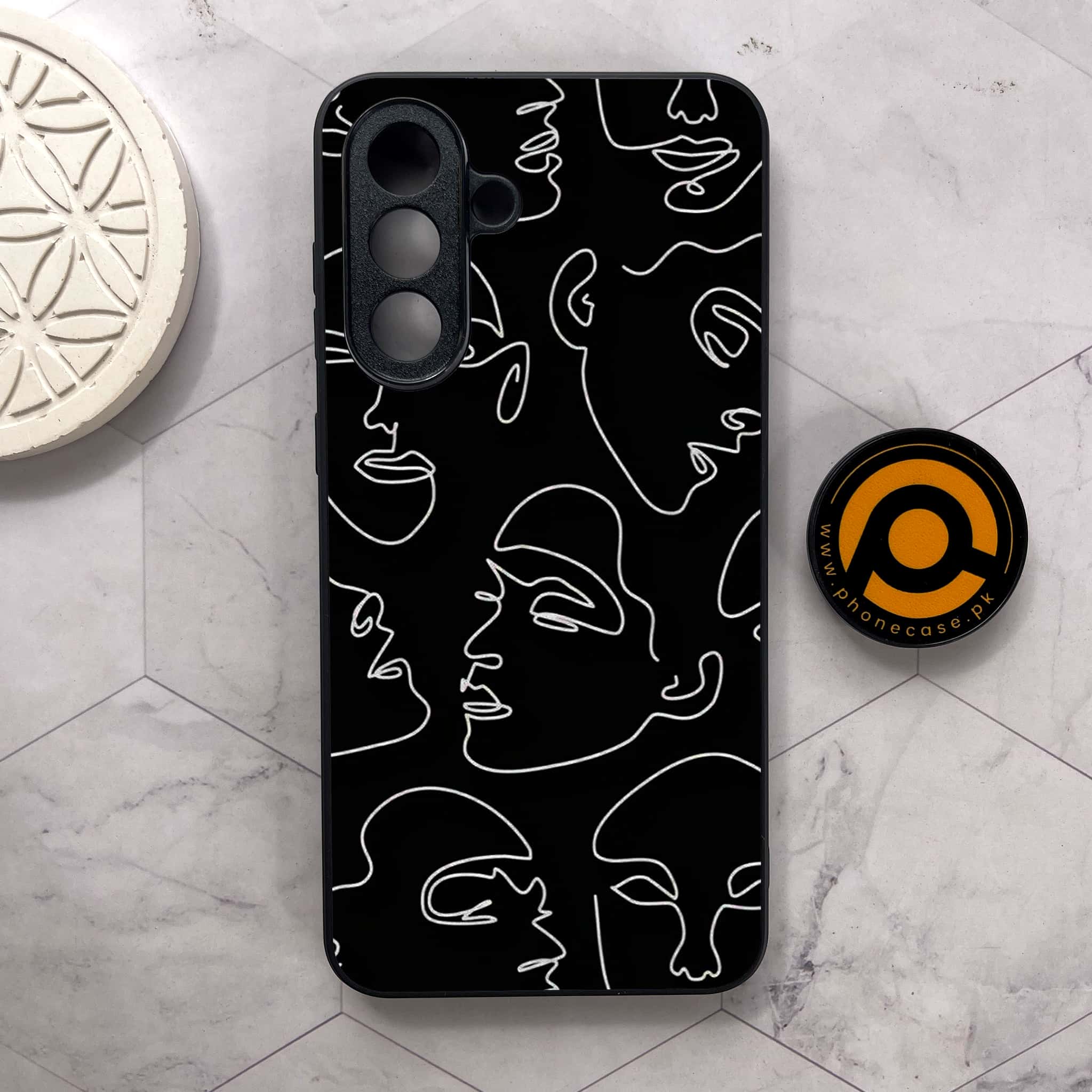 Samsung Galaxy A26 5G - Girls Line Art Series - Premium Metal Printed soft Bumper shock Proof Case