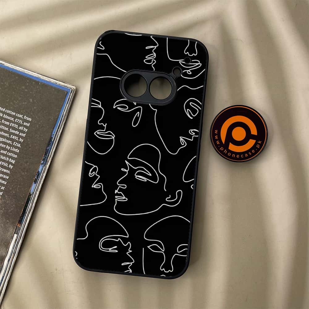 Nothing Phone (2a) - Girls Line Art Series - Premium Metal Printed soft Bumper Shock Proof Case