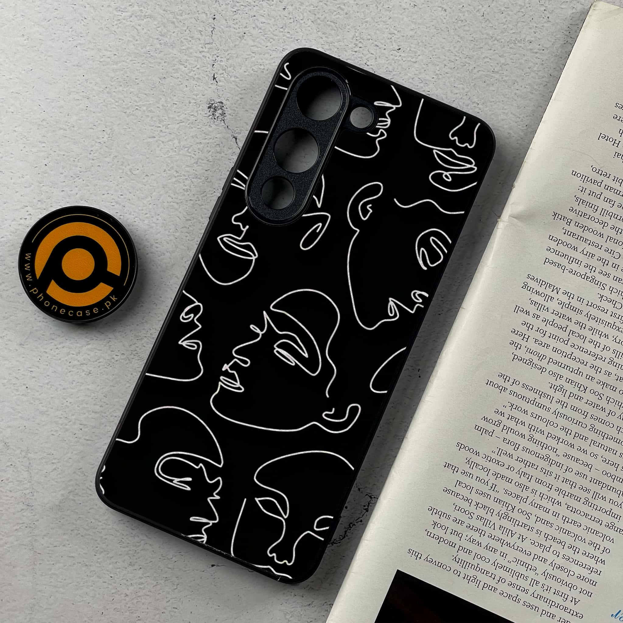 Vivo Y04 - Girls Line Art Series - Premium Metal Printed Soft Bumper Shockproof Case