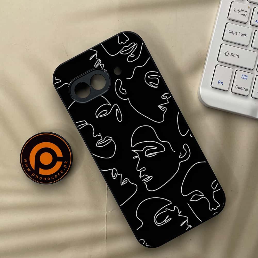 Google Pixel 9a - Girls Line Art Series - Premium Metal Printed soft Bumper Shock Proof Case