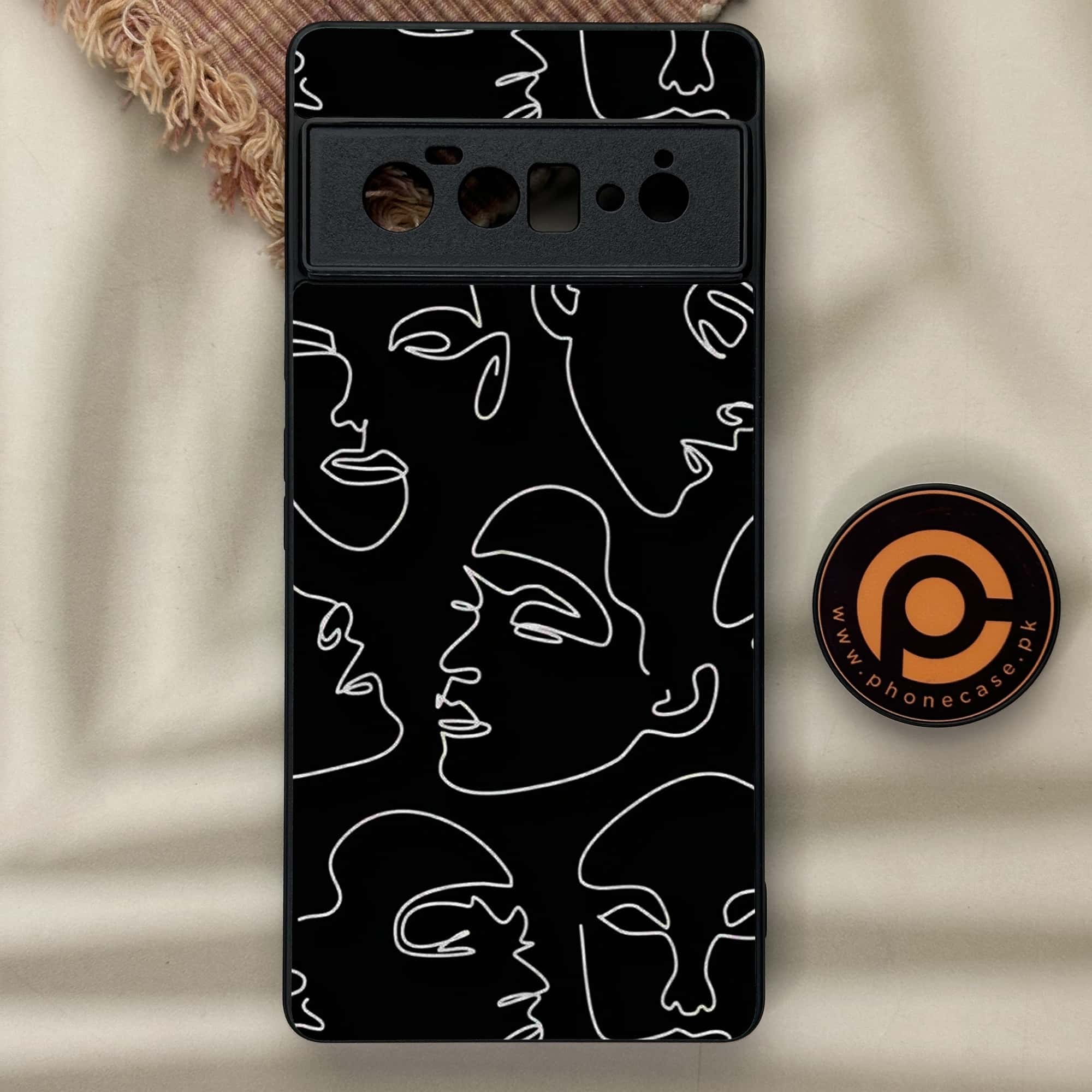 Google Pixel 6 Pro - Girls Line Art Series - Premium Metal Printed soft Bumper Shock Proof Case