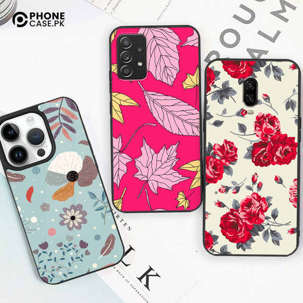 Floral Design Series - HQ Ultra Shine Premium Glass Phone Case All Models