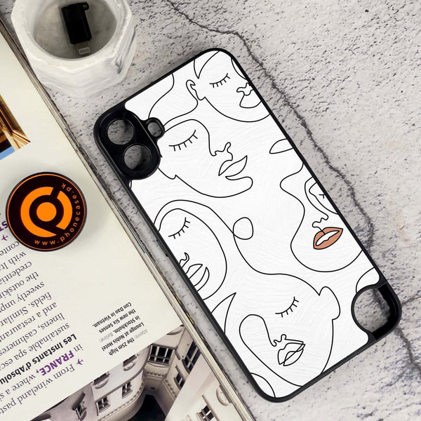 Nothing CMF Phone 1 - Girls Line Art Series - Premium Metal Printed soft Bumper Shock Proof Case