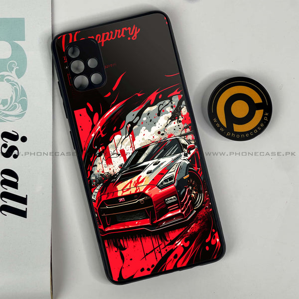Samsung Galaxy A51 - Godzilla Racing Car - Premium Printed Glass soft Bumper Shock Proof Case