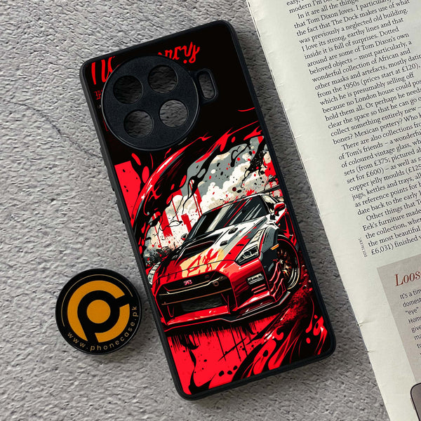 Tecno Spark 20 Pro Plus - Godzilla Racing Car -  Premium Printed Metal soft Bumper shock Proof Case
