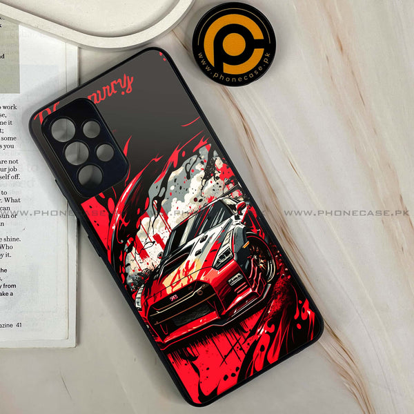 Samsung Galaxy A32 -  Godzilla Racing Car - Premium Printed Glass soft Bumper shock Proof Case