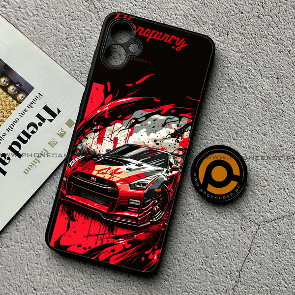 Samsung Galaxy A05 - Godzilla Racing Car - Premium Metal Printed soft Bumper shock Proof Case
