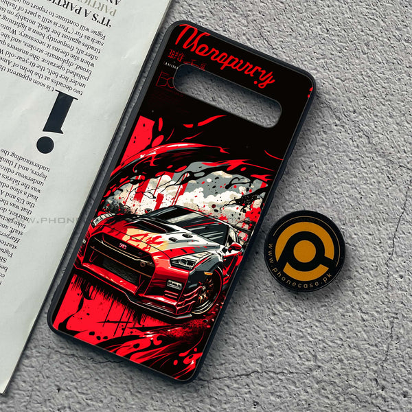 Samsung Galaxy S10 5G - Godzilla Racing Car - Premium Printed Glass soft Bumper Shock Proof Case