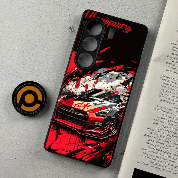 Tecno Camon 40 - Godzilla Racing Car - Premium Metal Printed Soft Bumper Shockproof Case