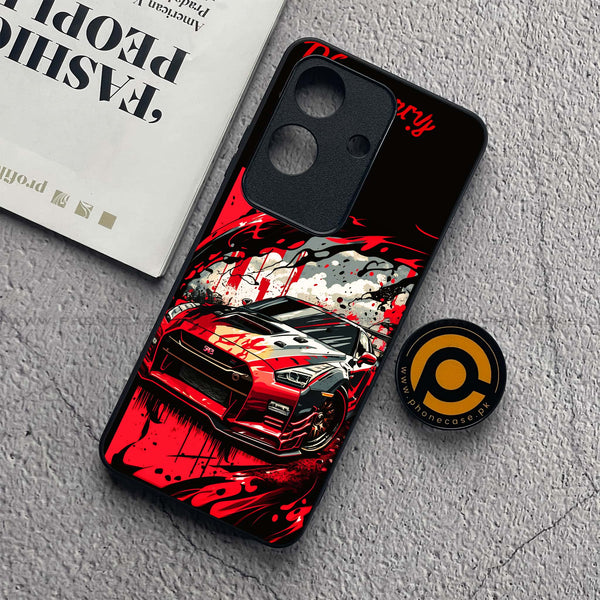 Realme Note 60x - Godzilla Racing Car - Premium Metal  Printed soft Bumper shock Proof Case