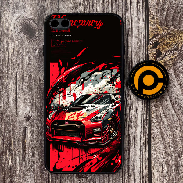 iPhone 7 Plus - Godzilla Racing Car - Premium Metal Printed soft Bumper shock Proof Case