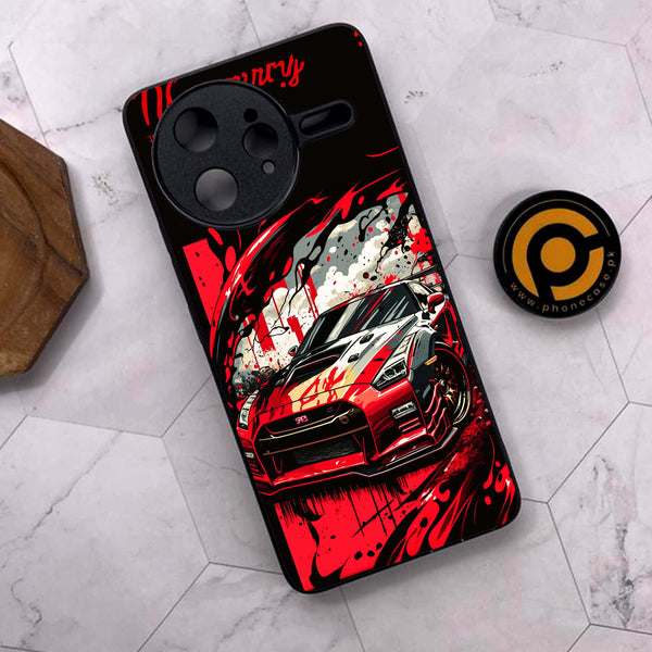 Xiaomi Poco F7 Ultra 5G - Godzilla Racing Car - Premium Metal Printed soft Bumper shock Proof Case