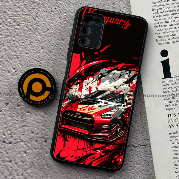 Samsung Galaxy A02s - Godzilla Racing Car - Premium Printed Metal Soft Case