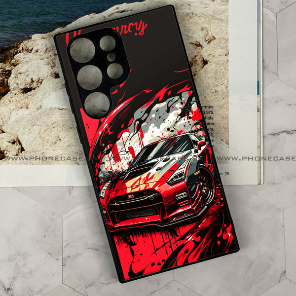 Samsung Galaxy S24 Ultra - Godzilla Racing Car - Premium Metal Printed soft Bumper shock Proof Case