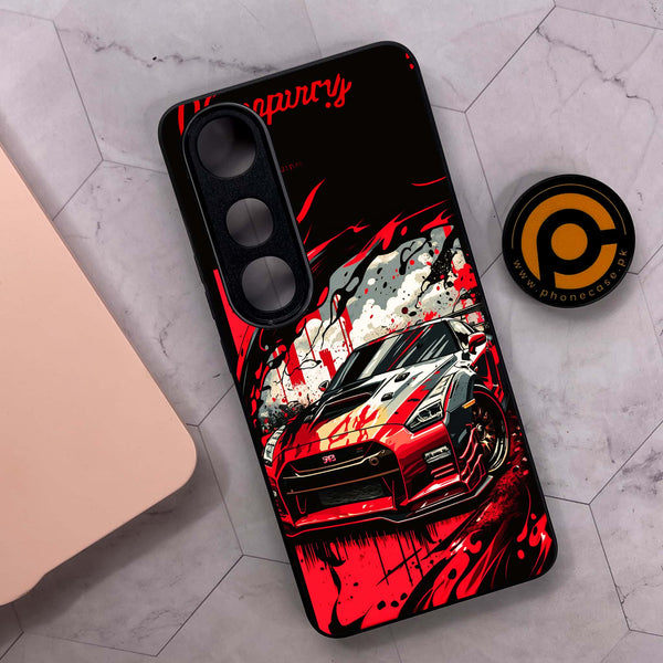 Vivo V50 Lite - Godzilla Racing Car - Premium Metal Printed soft Bumper shock Proof Case