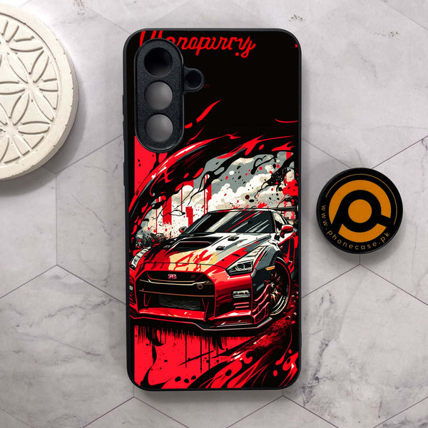 Samsung Galaxy A56 5G - Godzilla Racing Car - Premium Metal Printed soft Bumper shock Proof Case