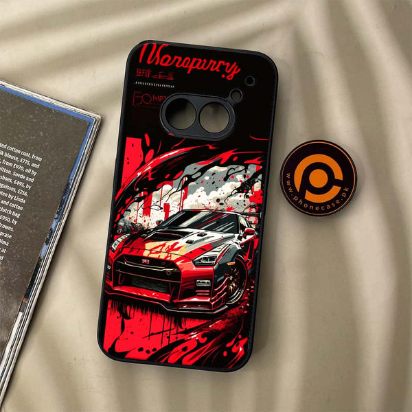 Nothing Phone (2a) - Godzilla Racing Car - Premium Metal Printed soft Bumper Shock Proof Case