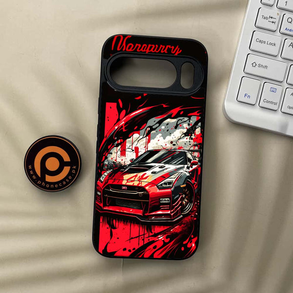 Google Pixel 10 Pro  -  Godzilla Racing Car - Premium Metal Printed soft Bumper Shock Proof Case