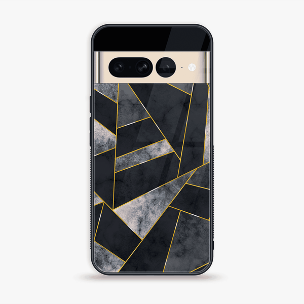 Google Pixel 7 Pro - Geometric Marble  Design - Premium Metal Printed soft Bumper Shock Proof Case