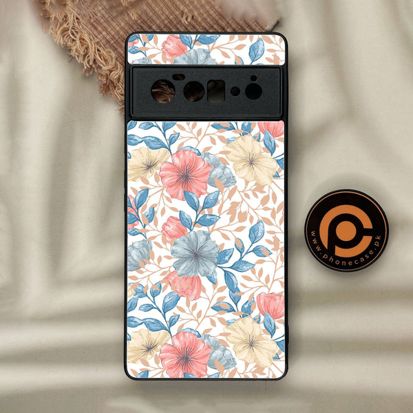 Google Pixel 6 Pro - Seamless Flower - Premium Metal Printed soft Bumper Shock Proof Case