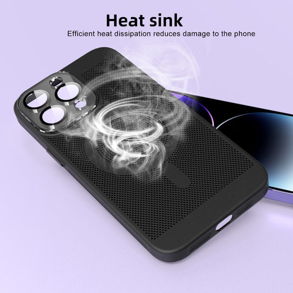 iPhone 11 Pro Max Cooling MagSafe Case with Built-in Camera Glass Protection
