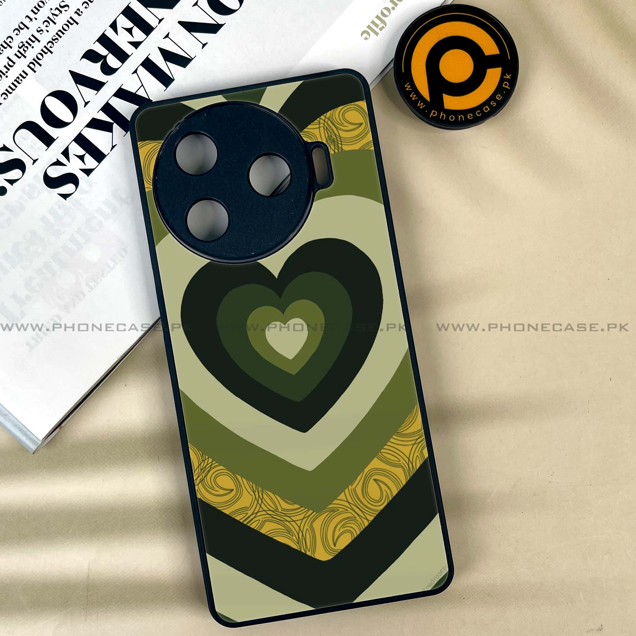 Tecno Camon 30 Pro - Heart Beat 2.0 Series - Premium Printed Glass soft Bumper shock Proof Case