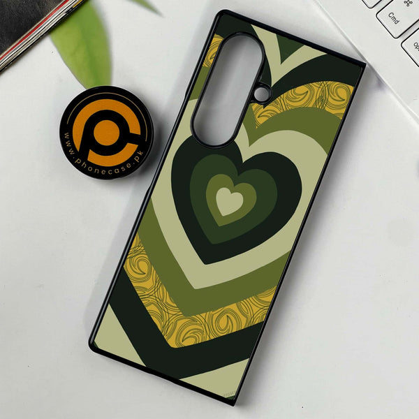 Samsung Galaxy Z Fold 7 - Heart Beat 2.0 Series - Premium Metal Printed soft Bumper shock Proof Case