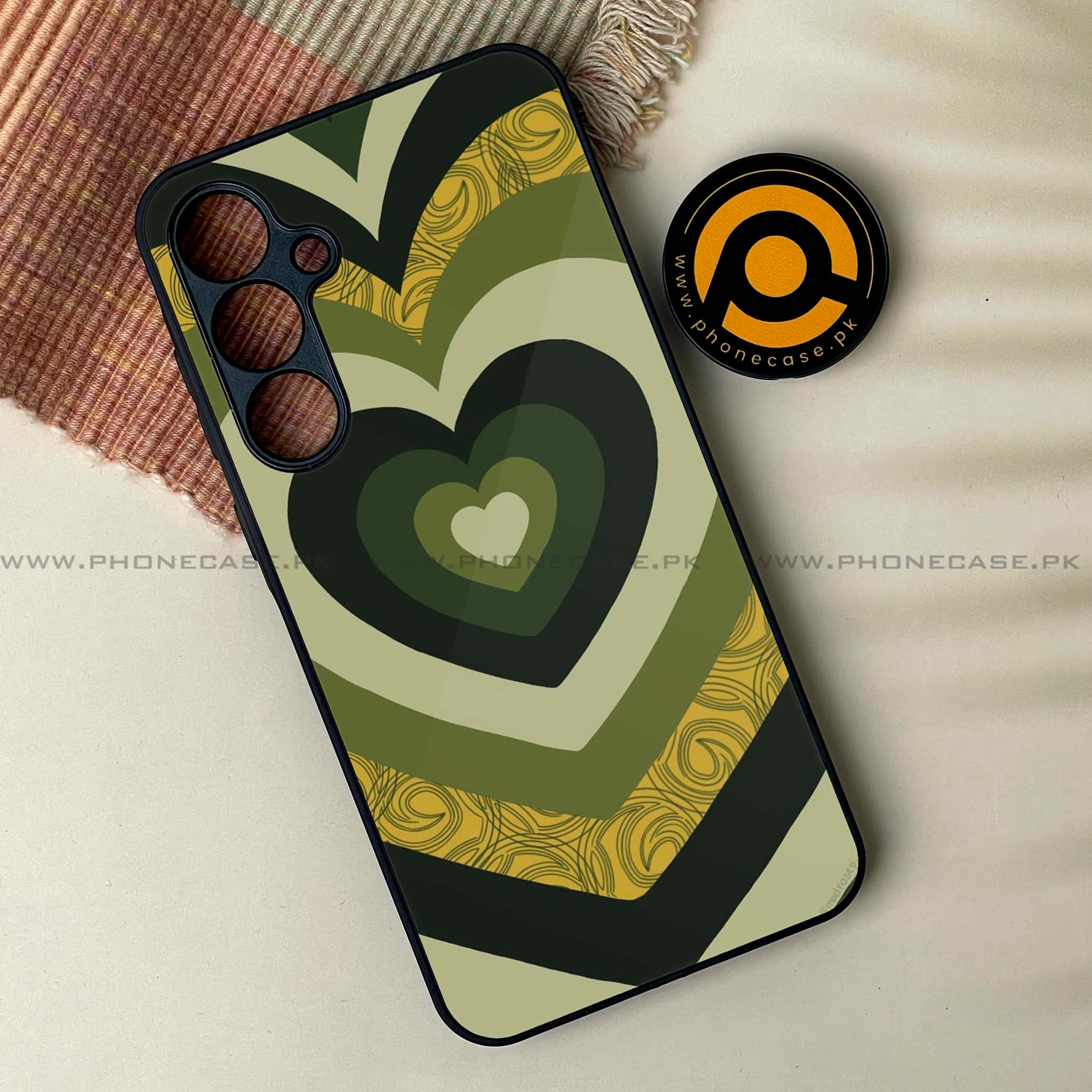 Samsung Galaxy A34 - Heart Beat Series 2.0 - Premium Printed Glass soft Bumper shock Proof Case