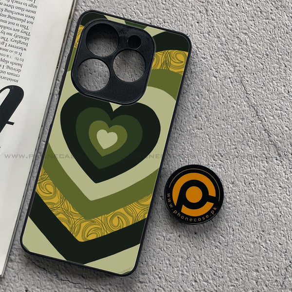 Tecno Spark 20C - Heart Beat Series 2.0 - Premium Printed Glass soft Bumper shock Proof Case