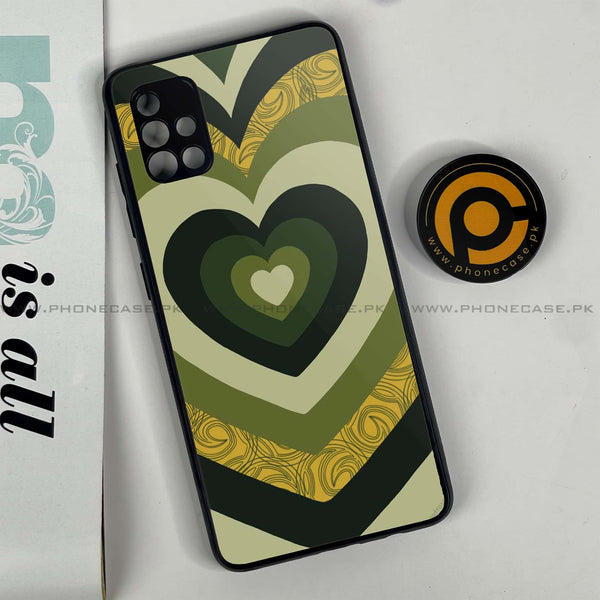 Samsung Galaxy A51 Heart Beat Series 2.0 Premium Printed Glass soft Bumper shock Proof Case
