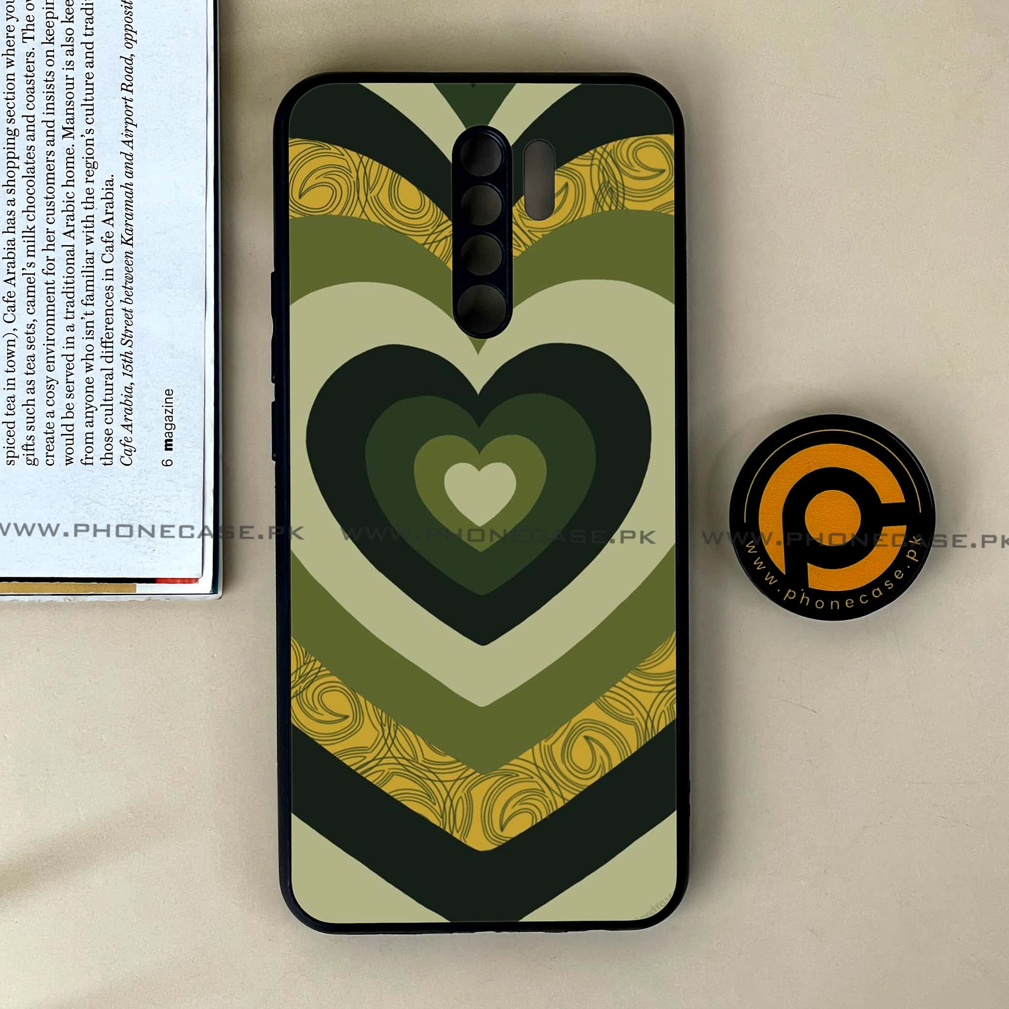 Xiaomi Redmi 9 - Heart Beat Series 2.0 - Premium Printed Glass soft Bumper shock Proof Case