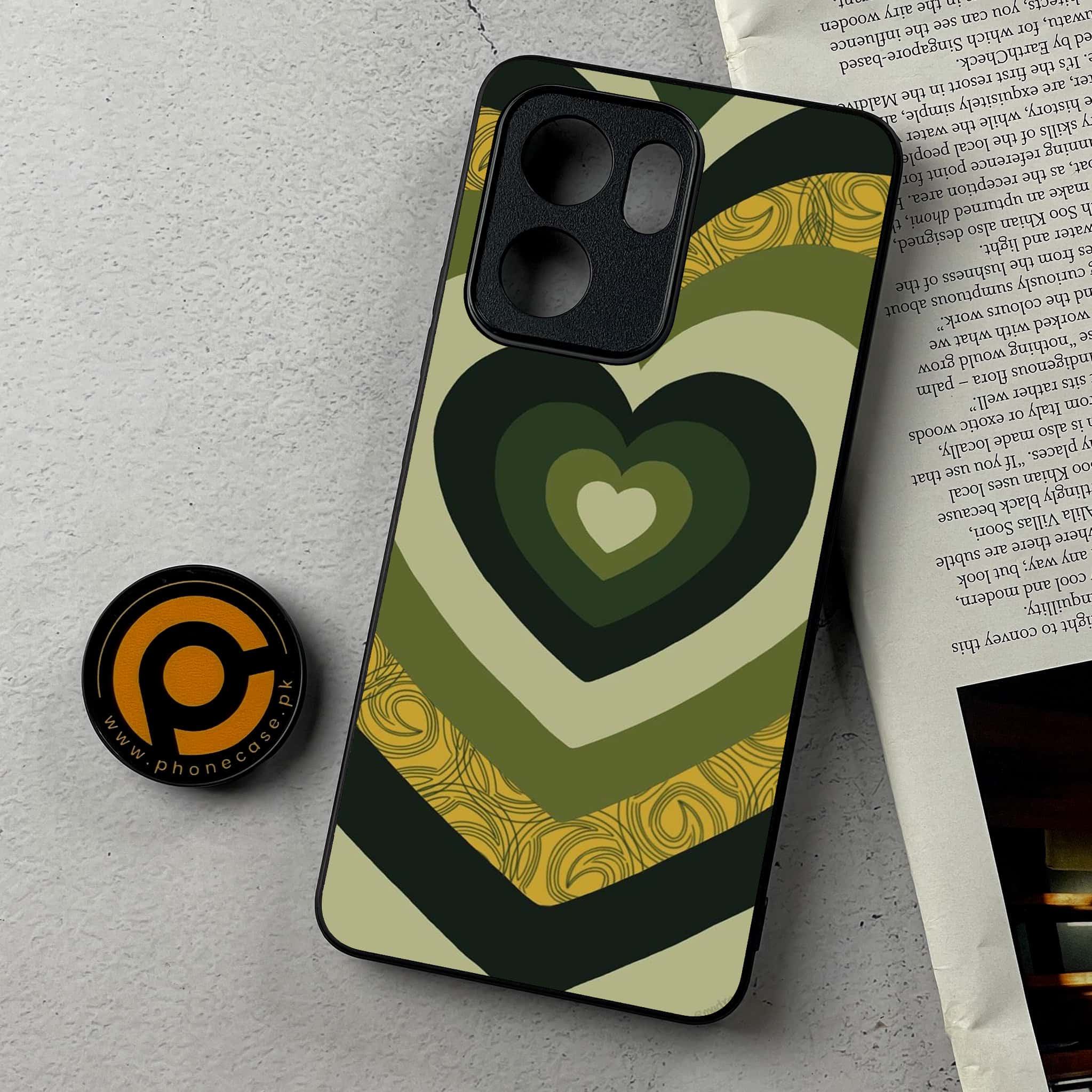Oppo Reno 14F - Heart Beat 2.0 Series - Premium Metal Printed Soft Bumper Shockproof Case