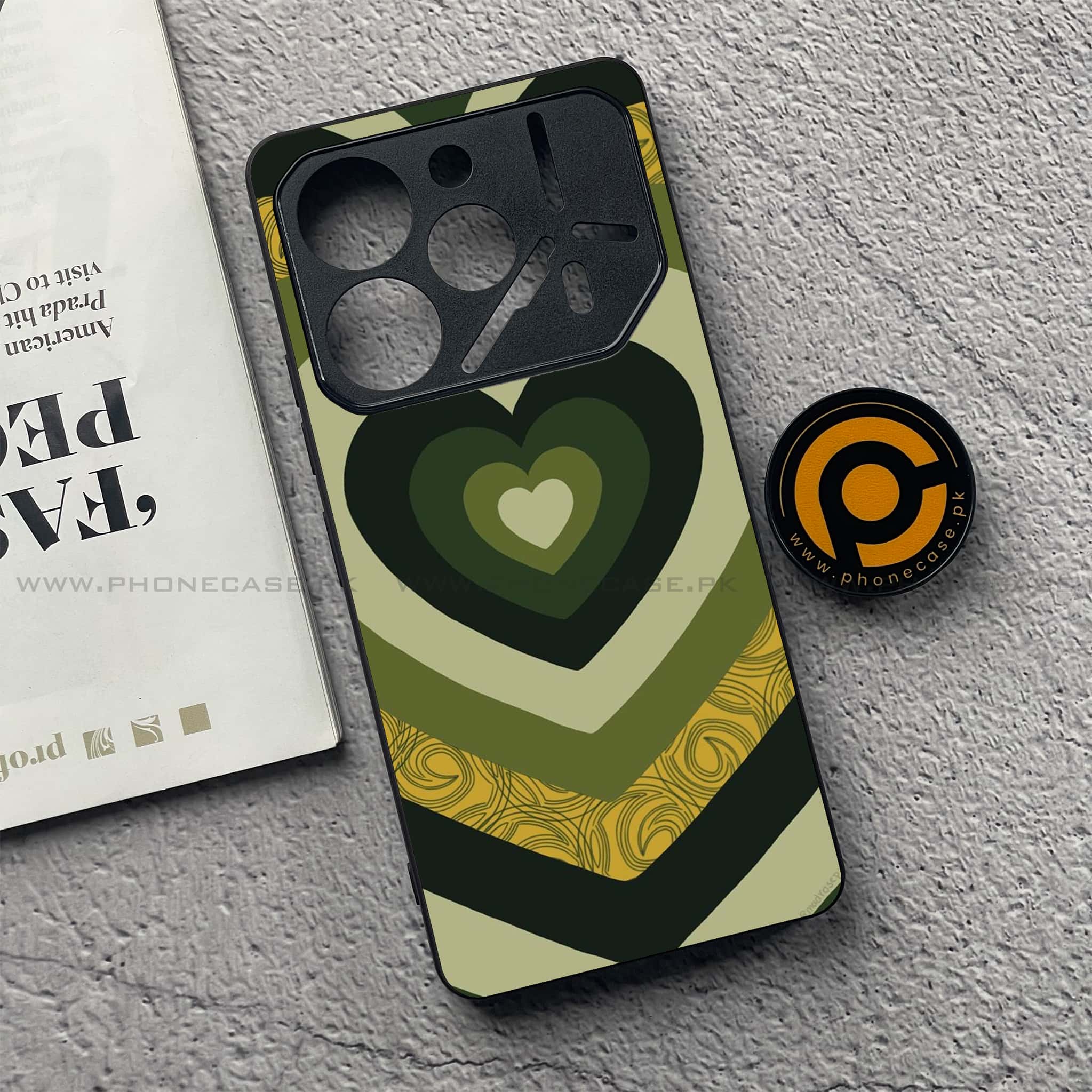 Tecno Pova 6 Pro - Heart Beat 2.0 Series - Premium Printed Glass soft Bumper shock Proof Case
