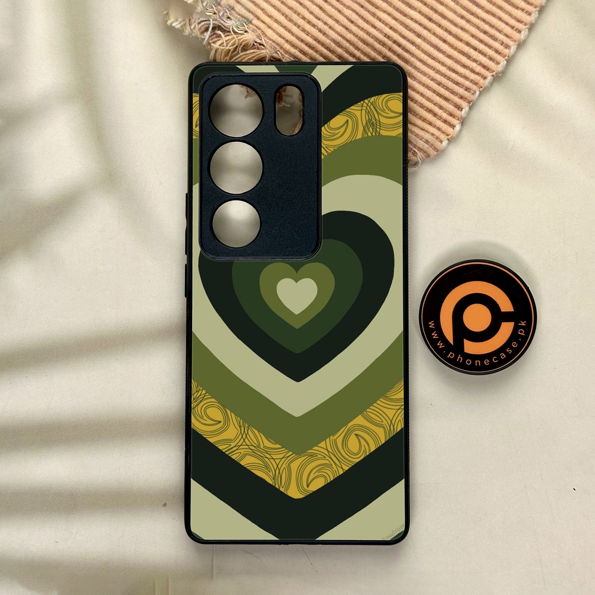 Vivo V29 - Heart Beat Series 2.0 - Premium Printed Glass soft Bumper shock Proof Case