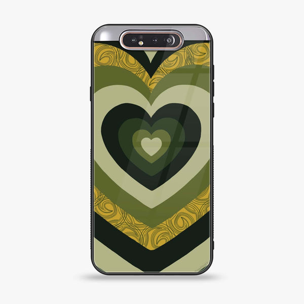 Samsung Galaxy A80 - Heart Beat 2.0 Series - Premium Printed Glass soft Bumper shock Proof Case