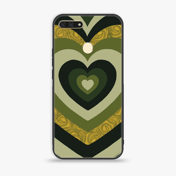 Honor 7A - Heart beat 2.0 Series - Premium Printed Glass soft Bumper shock Proof Case