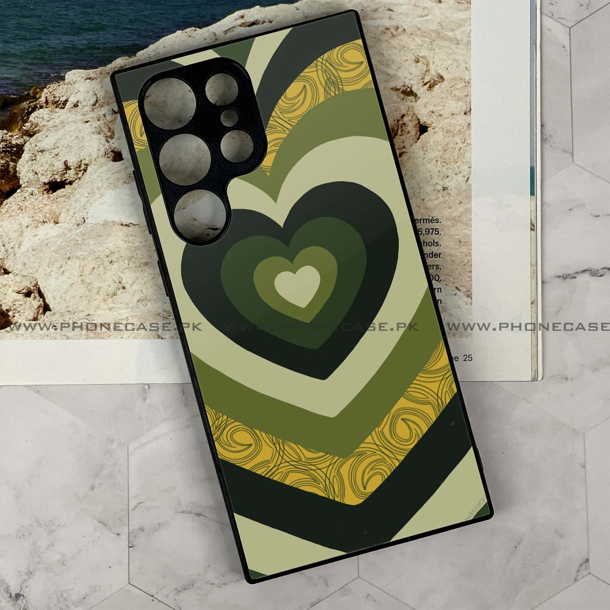 Samsung Galaxy S24 Ultra - Heart Beat Series 2.0 - Premium Printed Glass soft Bumper shock Proof Case