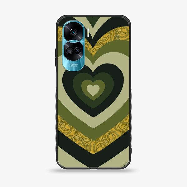Honor 90 Lite - Heart Beat 2.0 Series - Premium Printed Glass soft Bumper shock Proof Case