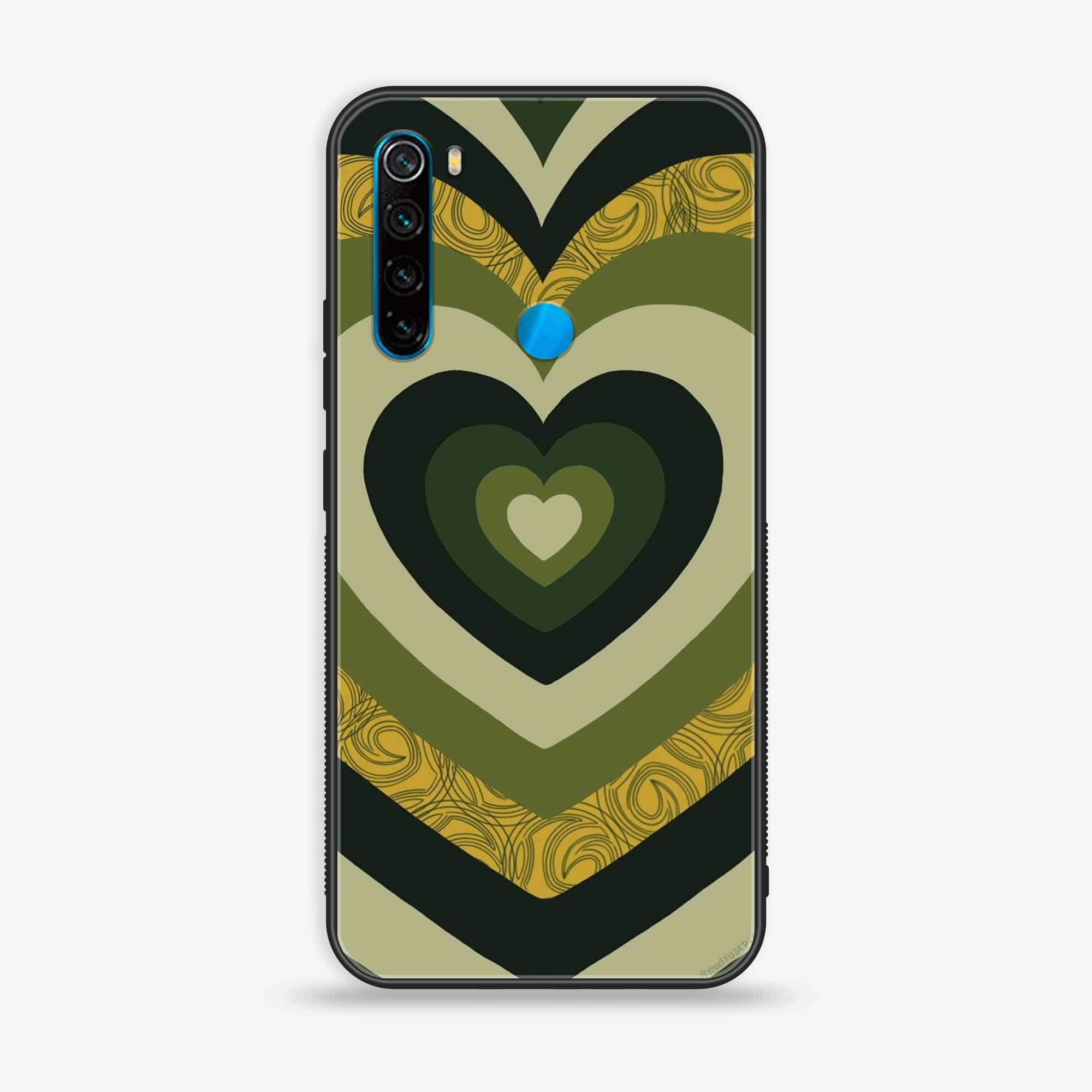 Redmi Note 8 - Heart Beat Series 2.0 - Premium Printed Glass soft Bumper shock Proof Case